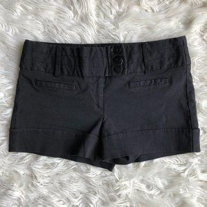 Black Mid Rise Shorts Size 7